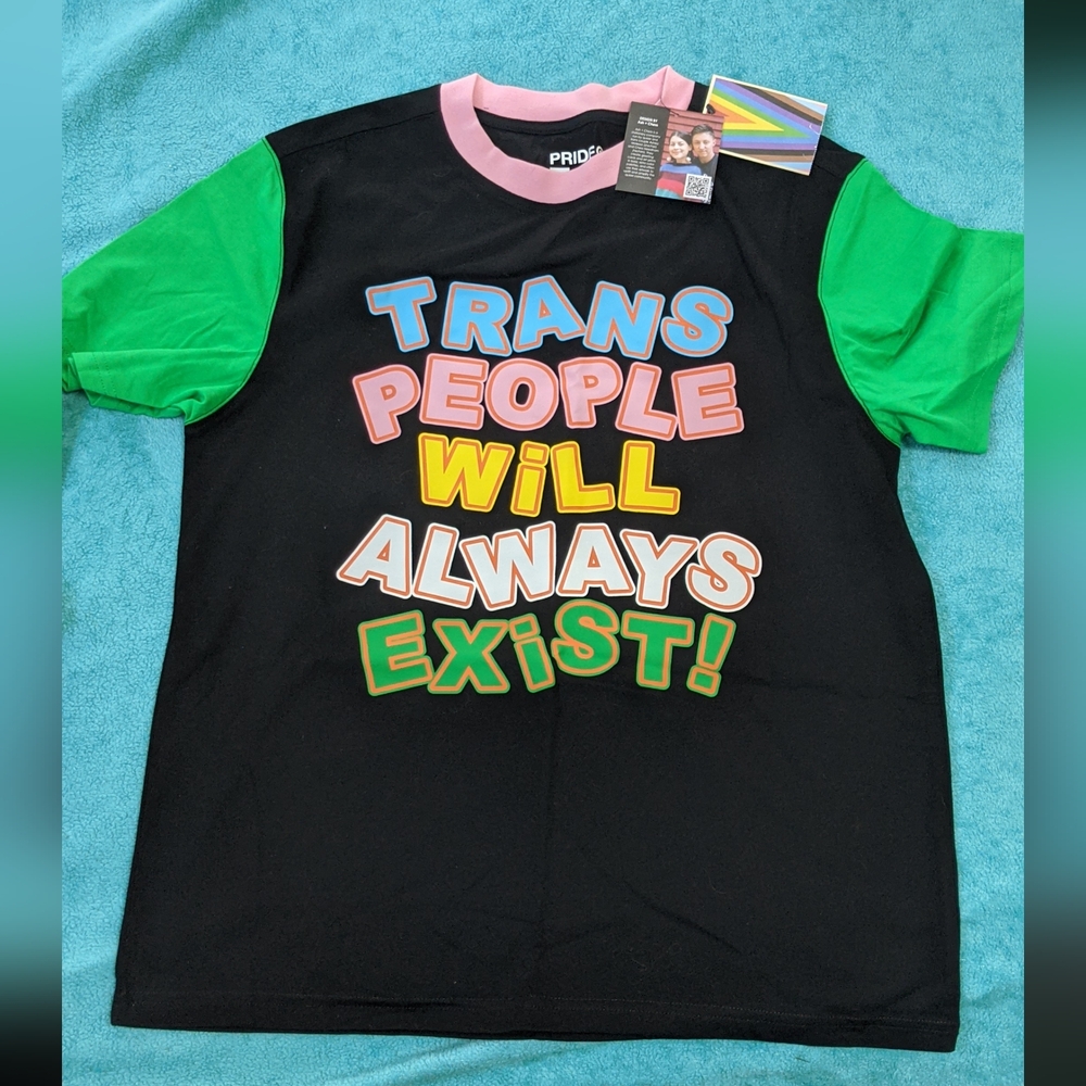 Ash And Chess TRANS PEOPLE WILL ALWAYS EXIST color block Shirt